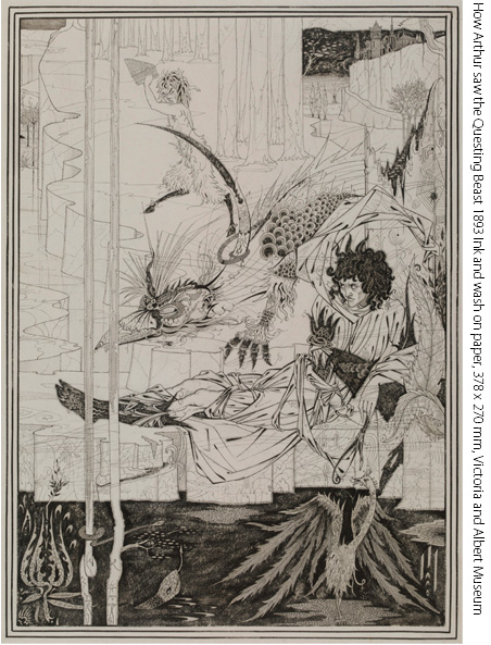 トマス・マロリーの小説「アーサー王の死」の挿絵