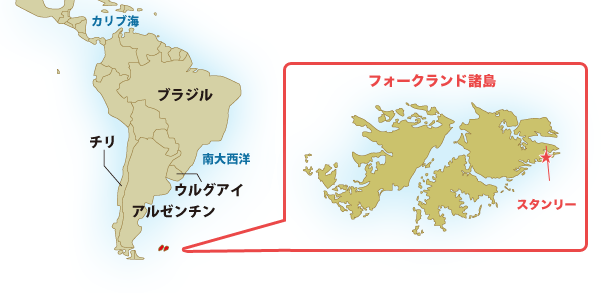 フォークランド諸島地図