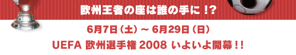 UEFA欧州選手権2008　いよいよ開幕！